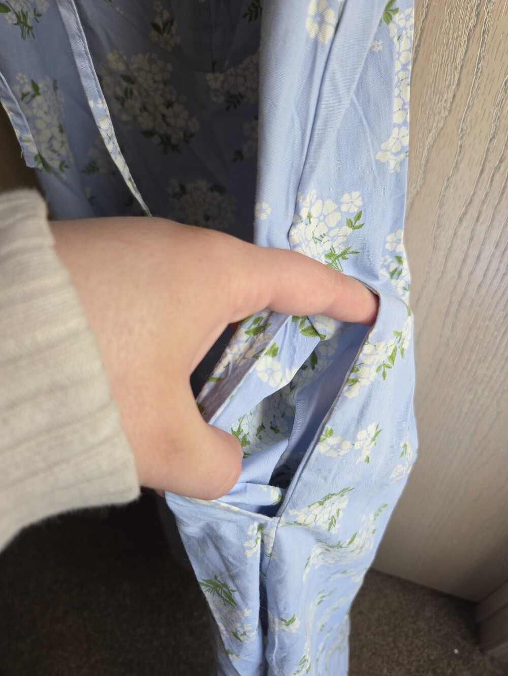 Sim & Sam Blue Floral Pocket Maxi Dress - Picture 6 of 7